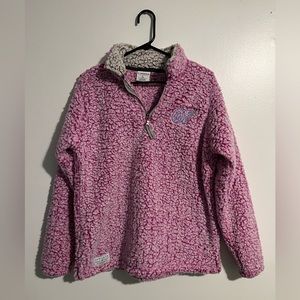 Quarter zip sherpa sweatshirt womens